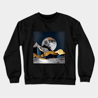 Metallic Moonlit Mountains Crewneck Sweatshirt